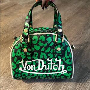 Von Dutch Mini Bag in Green and Black